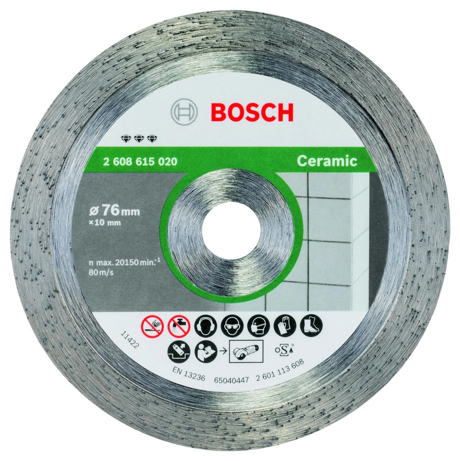 Круг алмазный BOSCH BEST FOR CERAMIC (2608615020) Ф76х10мм по керамике