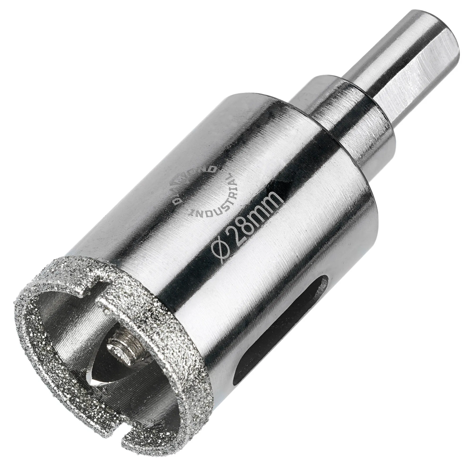 Алмазная коронка по керамограниту, плитке, кафелю 28 мм с центром Diamond Industrial