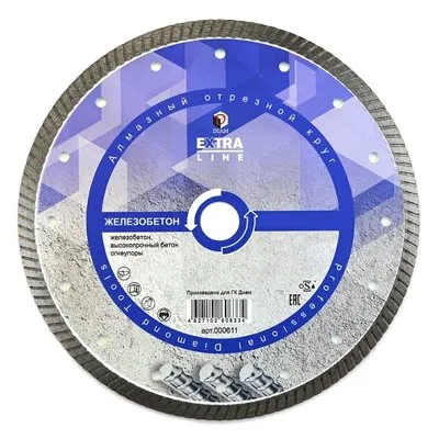 Алмазный диск DIAM TURBO EXTRA LINE 180X2,4X10X22,2 (железобетон)